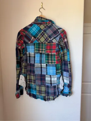 Free People We the Free Lost in Plaid Button Up Size XS thumbnail 2