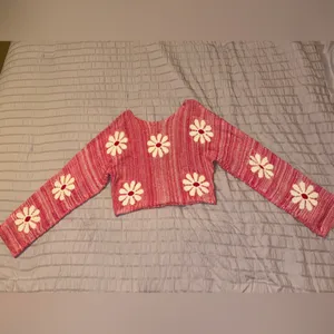 Altar’d State Pink Daisy Knit Sweater thumbnail 5