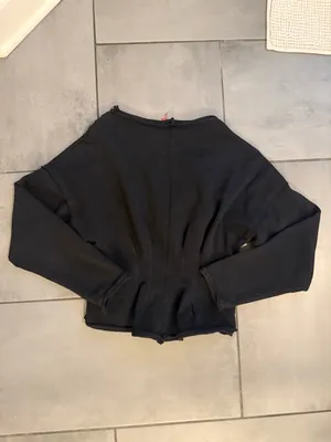 Anthropologie Pilcro Corset Sweatshirt in Black thumbnail 4