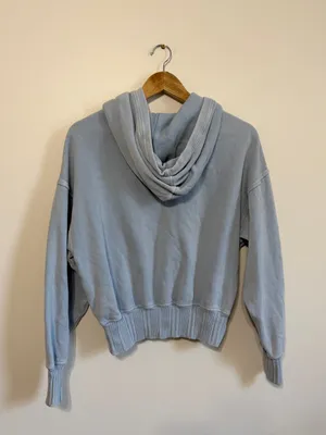 Aerie Blue Hoodie Sweatshirt Size Small thumbnail 6