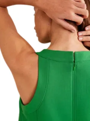 Boden Sleeveless Mini Shift Dress Women's 8R Kelly Green Preppy Cocktail Career thumbnail 4