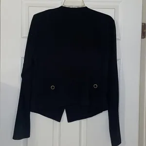 CAbi #615 Black Ponte Knit Moto Jacket thumbnail 7