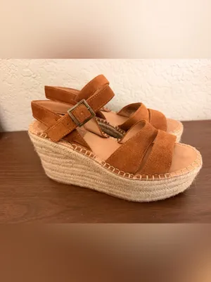 Soludos Womens Como Platform Wedge Sandals Brown suede size 6 preowned thumbnail 8