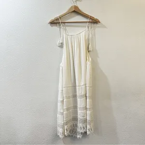 Alice‎ + Olivia Danna Tie-Strap Short Dress Crochet Embroidered White Size Small thumbnail 9