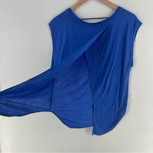 Aritzia Wilfred Soft XXS Cap Sleeve Solid Basic Open Back Crossover Tee‎ thumbnail 9