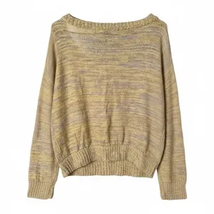 Free People Yellow Gray Wool Blend Knit Pullover Sweater, M thumbnail 8