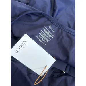 NWT Quince Deep Navy Italian Cross-Back One-Piece Swimsuit Size Large thumbnail 5