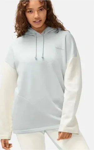 NWT Outdoor‎ Voices Soft Cotton Oversized Hoodie in Dove/Bone thumbnail 1