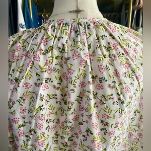 J.Crew Tie-Sleeve Button-Front Cotton Poplin Blouse Meadow Floral Cottagecore M thumbnail 8