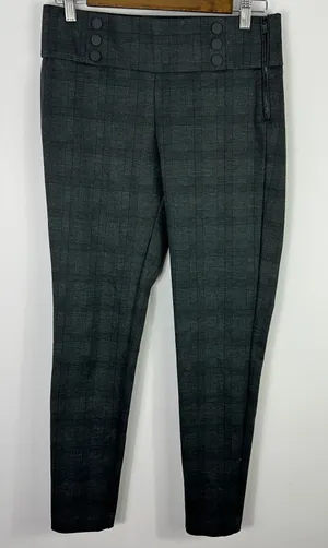 Zara Trafaluc Pants Womens L Gray‎ Plaid Slim Fit Preppy Academia Workwear thumbnail 1