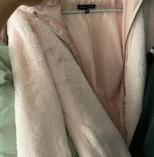 kendall and kylie pink faux fur coat thumbnail 1