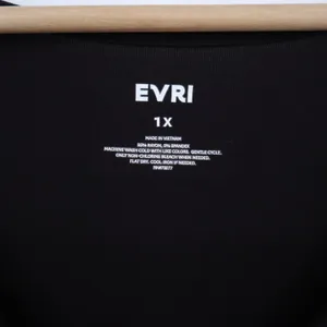 EVRI Dress Womens 1X Mineral Black Wrap Tie Waist Maxi New thumbnail 2