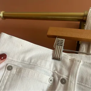Madewell Kick Out‎ Crop Jeans Flare Denim Pure White NWT Size 33 (US 16) thumbnail 6