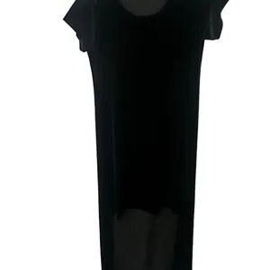VTG Black Velvet Cassini Dress Lrg Whimsigoth Fairy Grunge Goth Emo Y2K READ‎ thumbnail 2