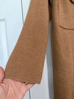 By Design Longline Open Cardigan Sweater Coat Camel Brown Size Medium thumbnail 4