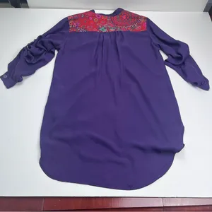 Anthropologie Sincerely Mary Womens SZ Medium Purple Long‎ Sleeve Tunic Top Boho thumbnail 6