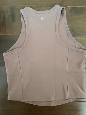 Athleta Salutation Ribbed Mix Tank Smoky Rose Mauve Size Medium thumbnail 8
