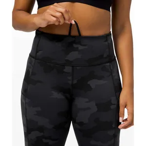Lululemon Fast & Free High‎ Rise Tight II 20 Black Camo 25" Non Reflective Nulux thumbnail 3