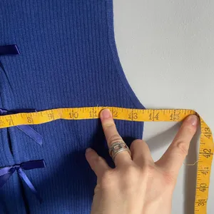 Lelis Collection Cobalt Blue Sleeveless Coquette Bow Ribbed Tank Top size Medium thumbnail 8