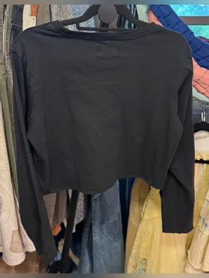 NWOT Free People We The Free The Perfect Long-Sleeve Tee - Black - medium thumbnail 11