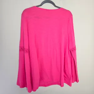 Crown & Ivy Pink Bell Sleeve Top thumbnail 7