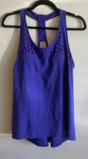 Workout tank with built in bra Purple Size 10 thumbnail 1