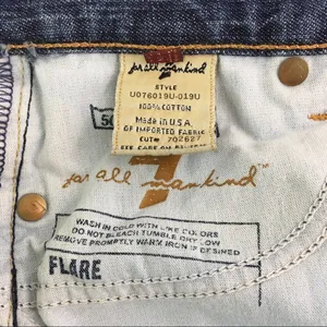 7 For All Mankind Flare Studded Pockets Jeans thumbnail 7