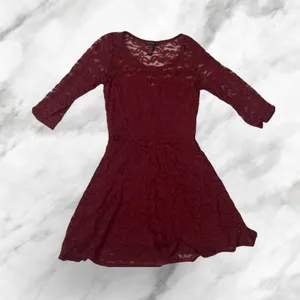 Material Girl Burgundy Lace Dress | Size Small thumbnail 2