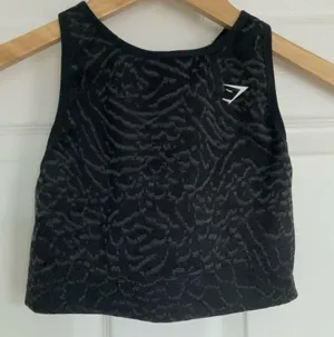 Gymshark black sports bra thumbnail 1