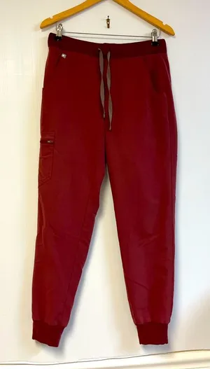 Figs Women’s Zamora Jogger Scrub‎ Pants - Burgundy - Size Small thumbnail 1