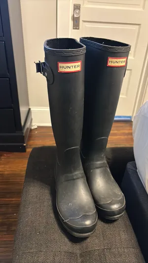 Tall Black Rainboots thumbnail 3