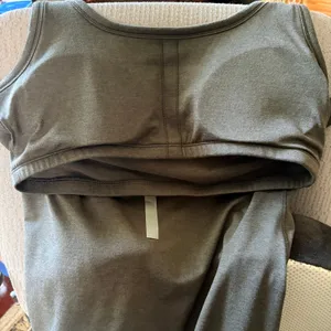 Vuori Cove Midi Dress Black Dark Heather Built-in Shelf Bra VW606‎ Womens Large thumbnail 4