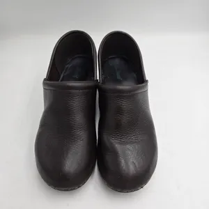 L.L.Bean Leather Clogs Dark Brown Slip On Mule Comfort Shoes Womens 6M Nurse thumbnail 6