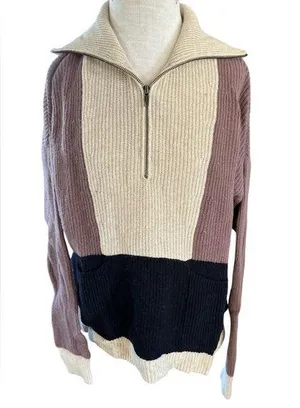 Madewell Glenbrook Half-Zip
Colorblock Pullover Sweater, thumbnail 1