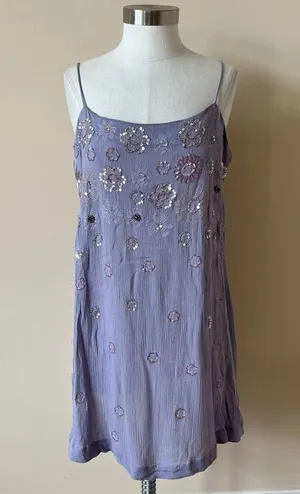 Free People Lavender Embroidered Dress thumbnail 1