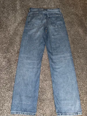 Zara Straight Leg Blue Denim Jeans Size 2 thumbnail 3
