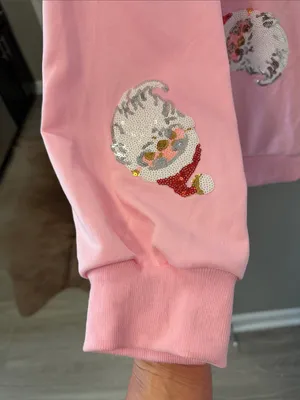 Boutique Sequin Santa Sweatshirt – Size Large queen of sparkles NWOT thumbnail 4