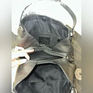 Coach Edie Shoulder Bag 28 Metallic Pebble Leather thumbnail 8
