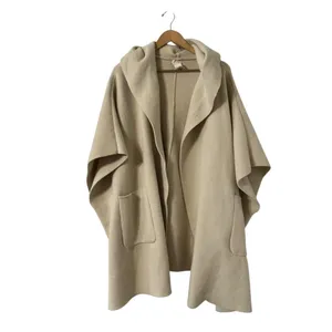FREE PEOPLE All I Need Cozy Duster Beige Cape Kimono Hood Sweater Cardigan thumbnail 7
