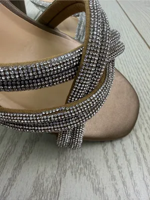 Bella Vita Women's Carmen Heeled Slip On Gem Strap Sandals 7.5W Bronze $100 thumbnail 2