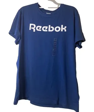 Reebok TE Graphic Tee Training‎ T-Shirt XL Extra Large Women's Blue thumbnail 1