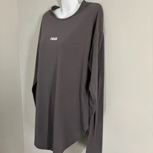 GymShark Open Back Ark Long Sleeve Shirt Women’s Medium Athletic Gray Top thumbnail 4