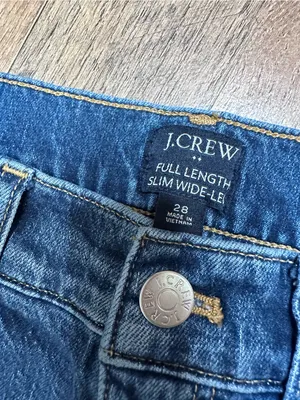 J. Crew Wide-Leg High-Rise Jeans in Deep Blue Wash thumbnail 6