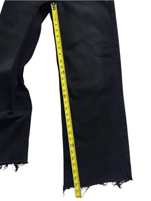 OAT NEW YORK Black Wide Leg Raw Hem Jeans High Rise Women Size 4 27 Grunge Retro thumbnail 8