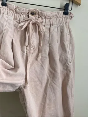 Free People Margate Pleated Paperbag Trousers Misty Rose size XS thumbnail 7