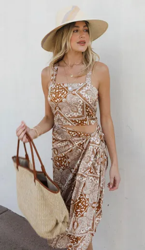 VICI Satin Bandana Print Crop Top thumbnail 5