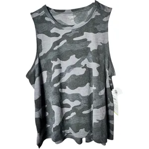 Old Navy Active Go Dry Women's Charcoal Camo Athletic Workout Tank Top Sz L thumbnail 1