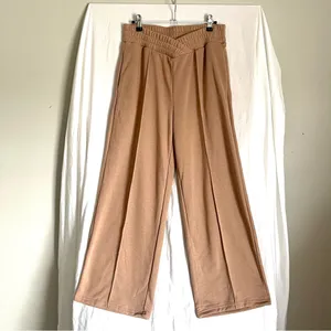ANRABESS | Tan Crossover Wide Leg Joggers Sz M thumbnail 2