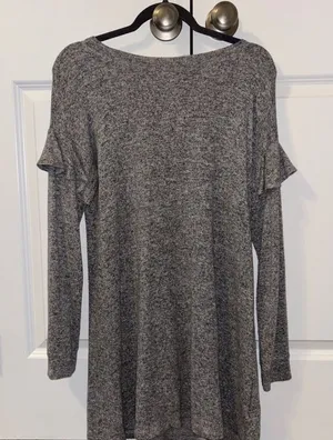 Gray sweater dress thumbnail 1