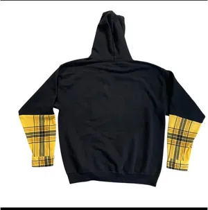 Handmade Chiefs unique Red Arrowhead Sweatshirt with yellow flannel L thumbnail 6